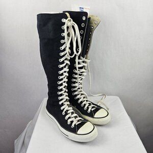 Converse Chuck Taylor All Star Knee High Black White Shoes Women's Size 8